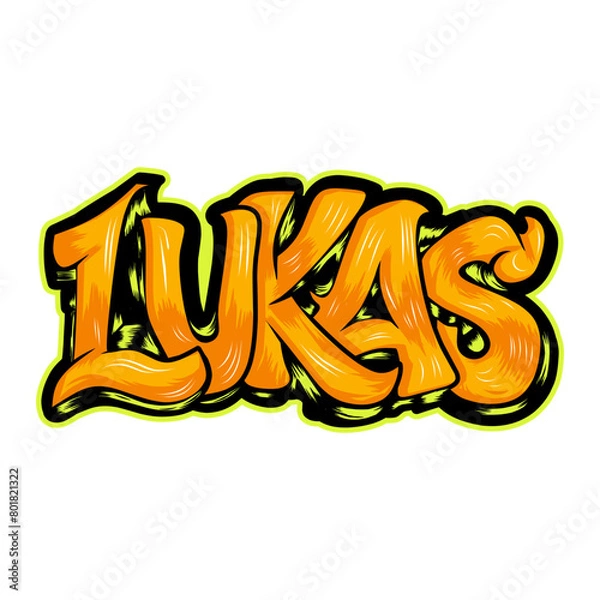 Obraz graffiti lettering typography art illustration