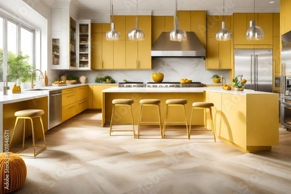 Obraz interior with kitchen