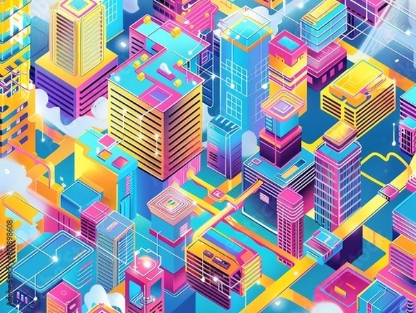 Fototapeta Illustrate Taxonomy Structures by visualizing a colorful
