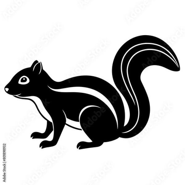 Fototapeta 
Squirrel silhouette. Squirrel Logo design concept is isolated on  white background. Squirrel logotype Vector Illustration