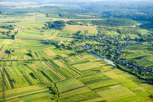 Fototapeta Fields view from above
