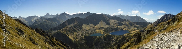 Obraz Tatry - widok z Przełęczy Krzyżnej