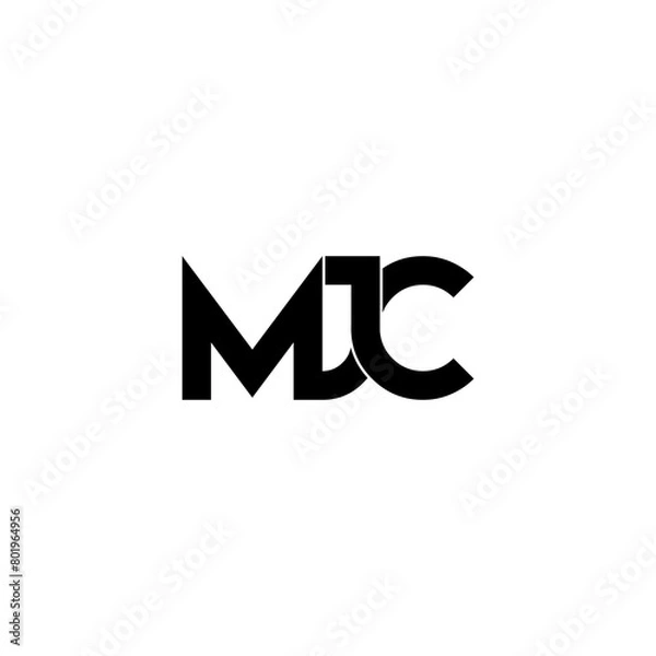 Obraz mjc lettering initial monogram logo design