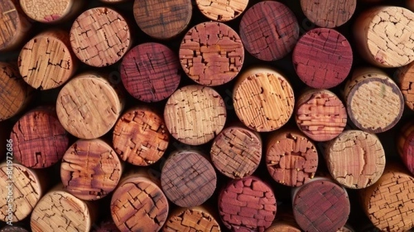 Obraz Assorted wine corks in various colors