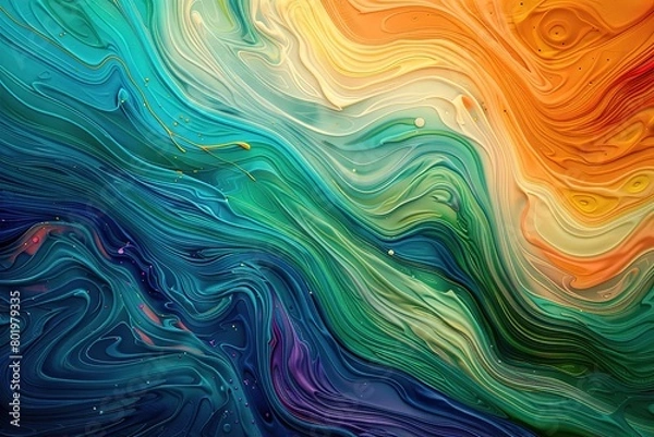 Fototapeta Alcohol ink colors translucent. Abstract multicolored marble texture background. Design wrapping paper, wallpaper.