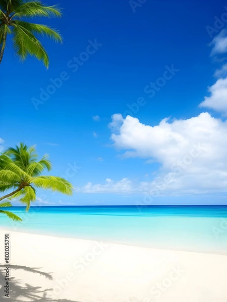 Fototapeta 야자수가 있는 하와이 바다