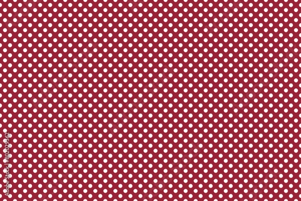 Fototapeta red seamless pattern with white dots