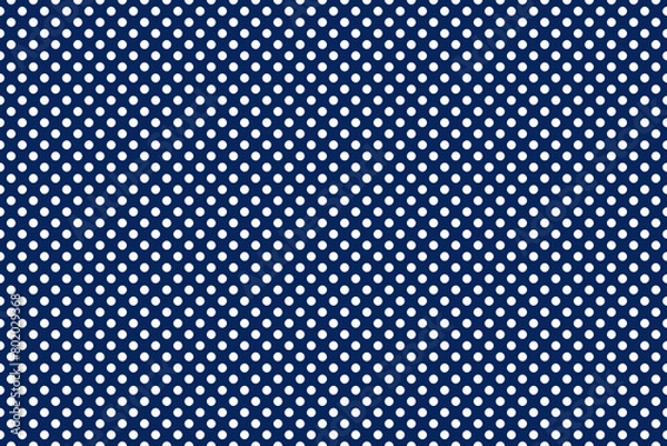 Fototapeta blue seamless pattern with white dots