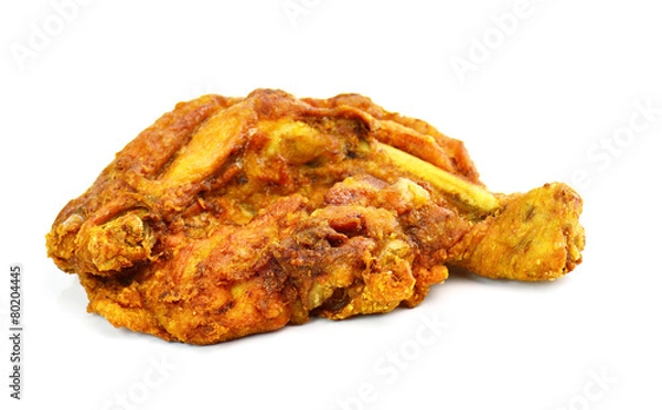 Obraz Fried chicken isolated white background