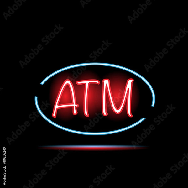 Obraz ATM Neon Sign