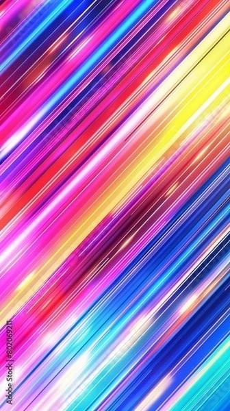 Obraz A vibrant multicolored abstract background featuring intersecting lines creating a dynamic visual composition. Background. Wallpaper.