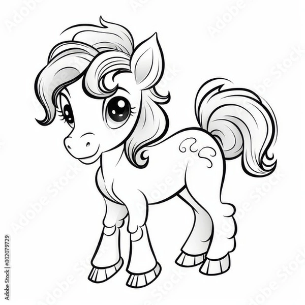 Fototapeta Dynamic Pony Drawing
