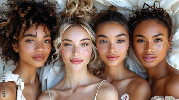 Fototapeta Diverse Bridal Beauty Consultants, To provide high-quality, versatile images of diverse bridal beauty consultants for use in advertising, marketing,