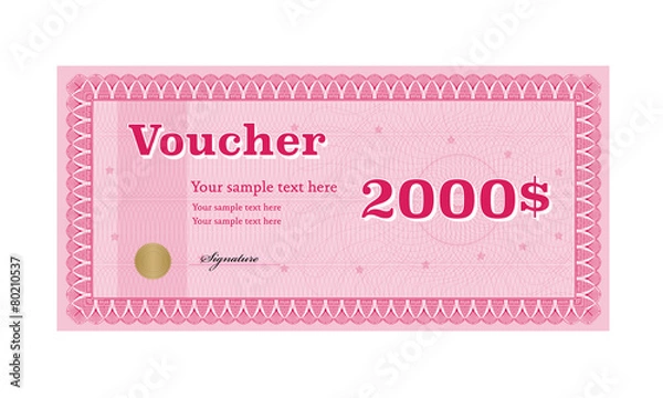 Obraz Voucher, Coupon template, Gift certificate