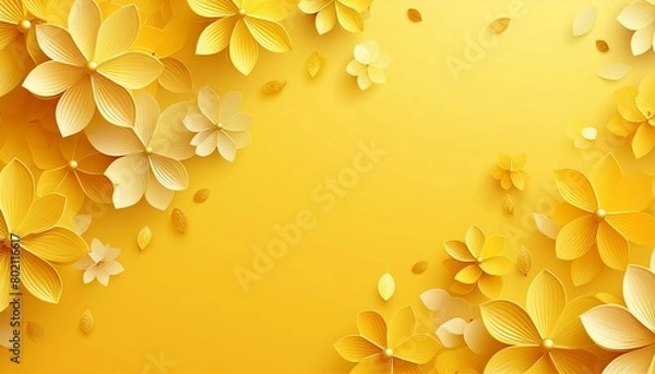 Fototapeta Yellow frangipani flowers background wallpaper 