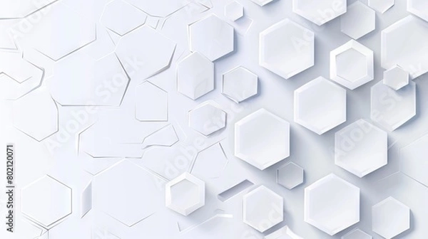 Fototapeta Abstract Vector Banner Design with White Background and Modern Hexagon Pattern