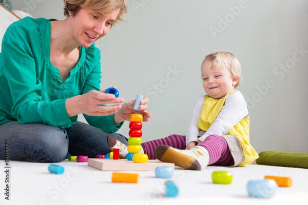Obraz Mutter und Kind spielen