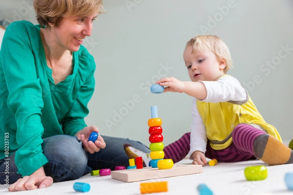 Obraz Mutter und Kind spielen