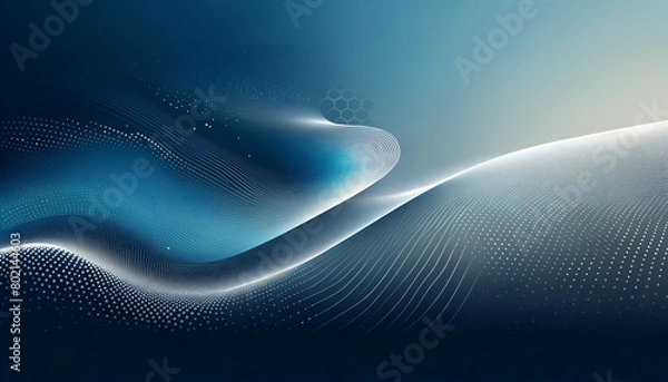 Obraz Sophisticated Futuristic Cityscape in Blue and White