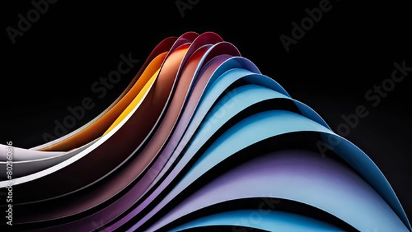 Obraz Diving into Dimensionality: Unveiling Unique Abstract 3D Design Backgrounds