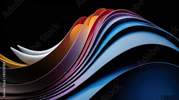 Obraz Abstract Alchemy: Crafting Captivating 3D Design Backgrounds