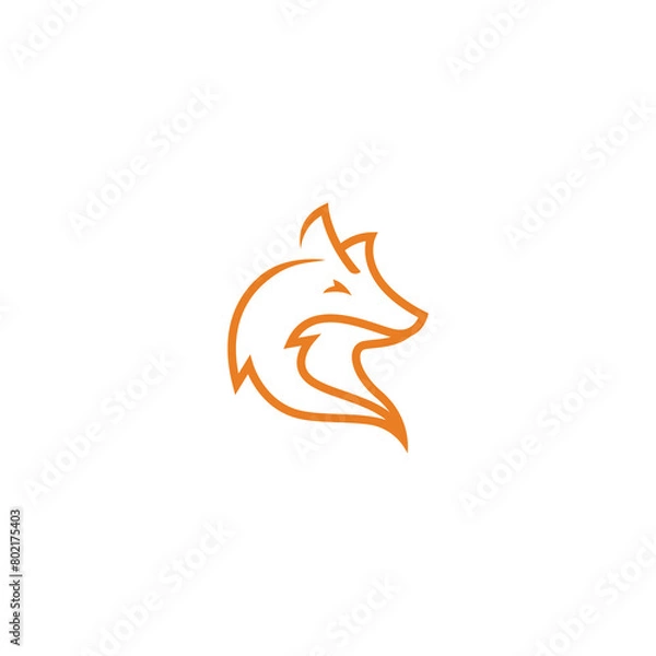 Fototapeta Modern Wolf logo design vector illustration 