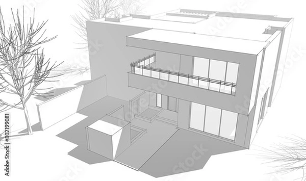 Obraz sketch of building