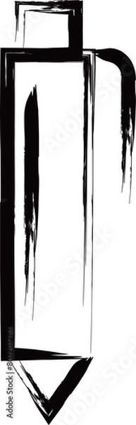 Fototapeta 筆書きビジネスアイコン　ペン