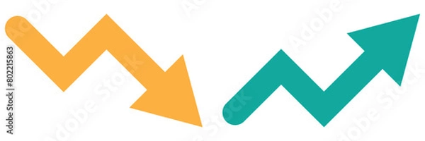 Fototapeta Up and Down Arrows vector icon isolated on White background, Up and Down Arrows transparency logo design. EPS 10.