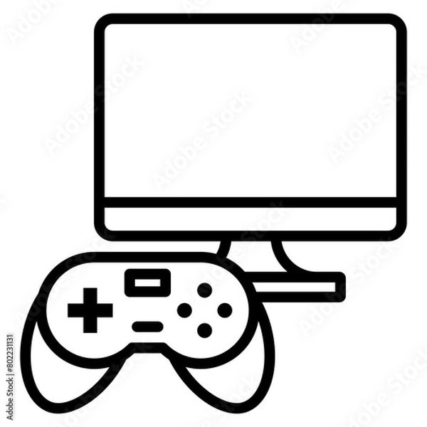 Fototapeta Digital Games  Icon Element For Design