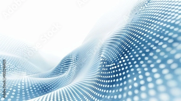 Fototapeta Blue and White Abstract Background With Dots