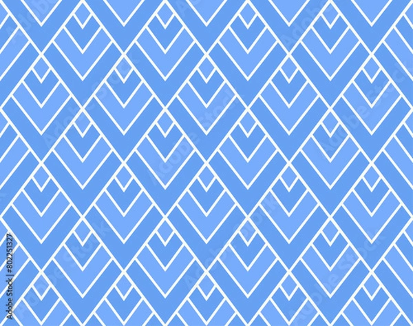 Fototapeta Abstract victorian seamless pattern. Vector art deco background. Geometric illustration.