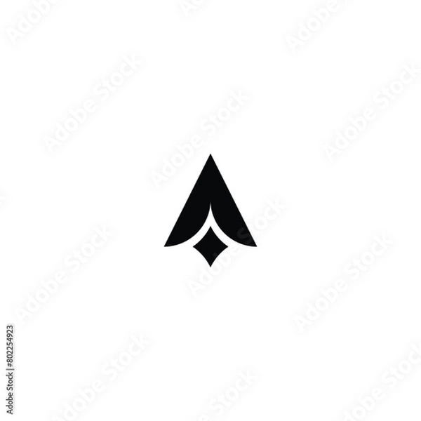 Fototapeta Modern Letter A Fashion Shining Logo Design vector