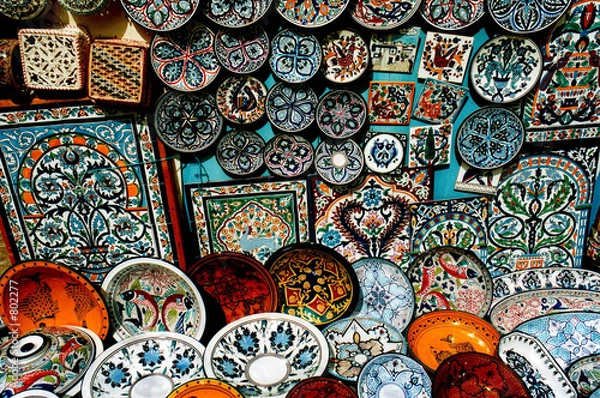 Obraz talerze i miski