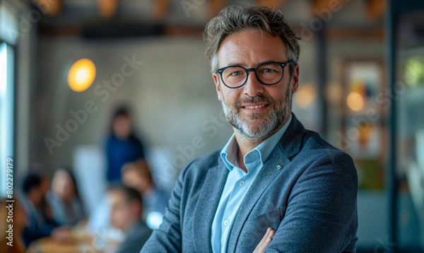 Obraz Mature Businessman with a Confident Smile