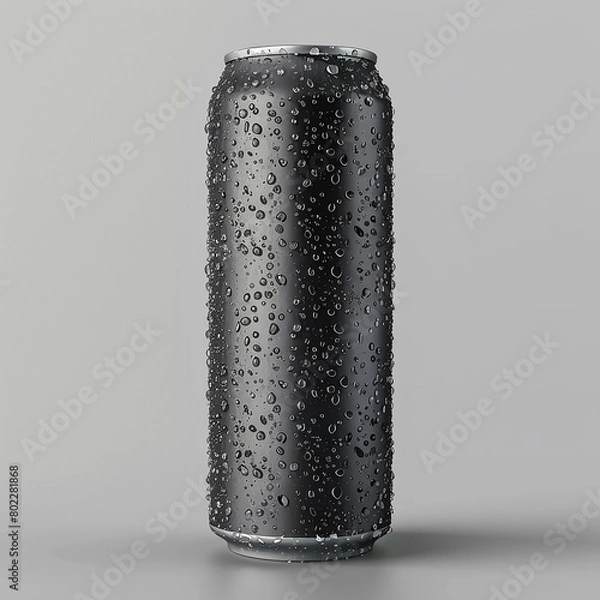 Obraz a can of soda with water drops with decent background generated by AI