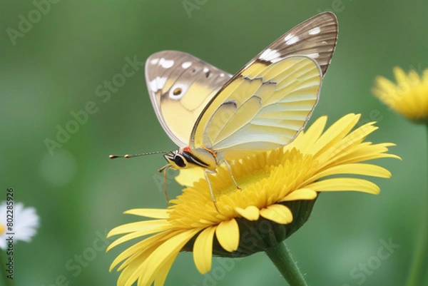 Fototapeta butterfly on flower