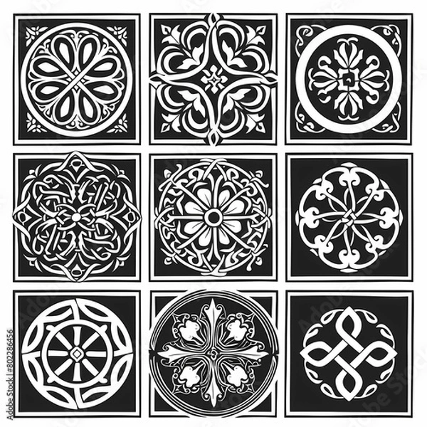 Fototapeta Celtic patterns set vector image