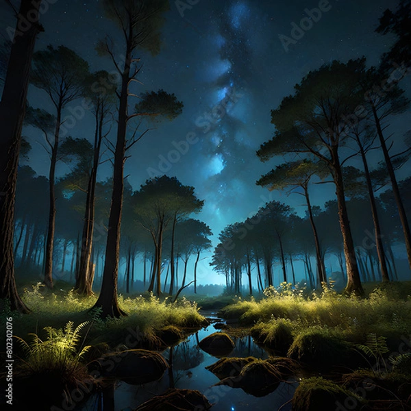 Fototapeta landscape with trees