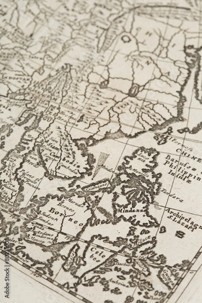 Fototapeta 古地図　東南アジア