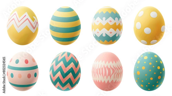 Fototapeta a group of eggs with different designs