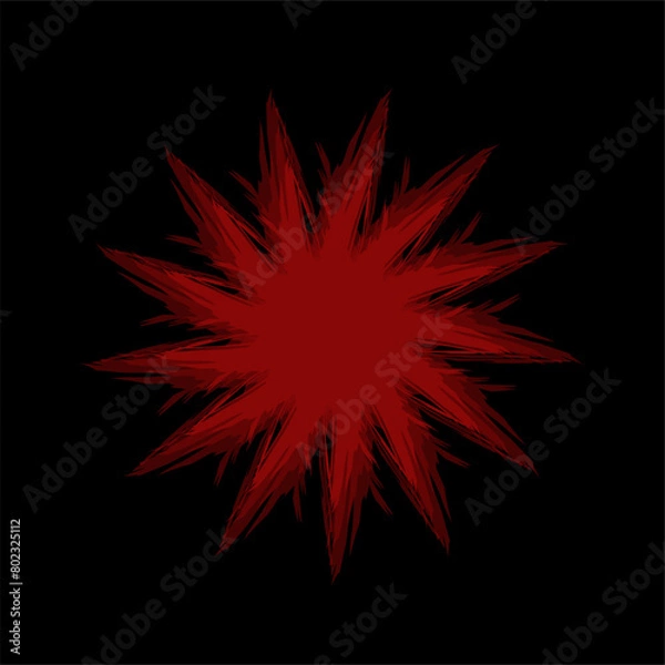 Obraz Vector black red abstract op-art art element. Optics, visual arts, artistic elements, spirals.