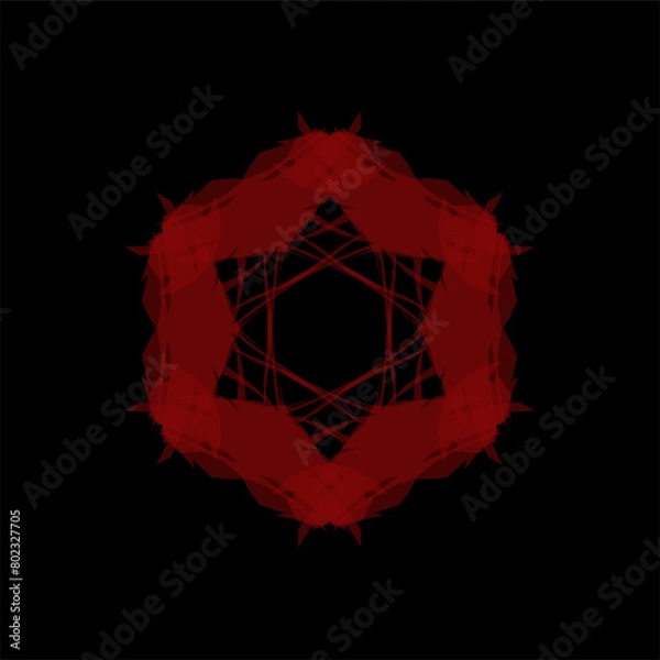 Obraz Vector black red abstract op-art art element. Optics, visual arts, artistic elements, spirals.