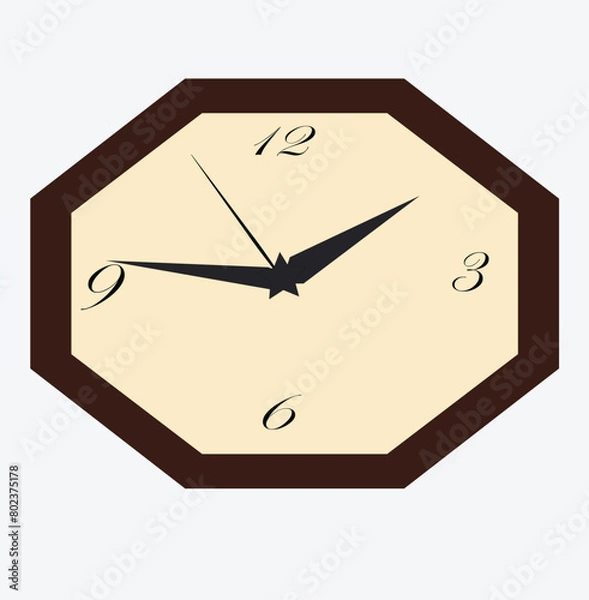 Fototapeta Brown wall clock isolate