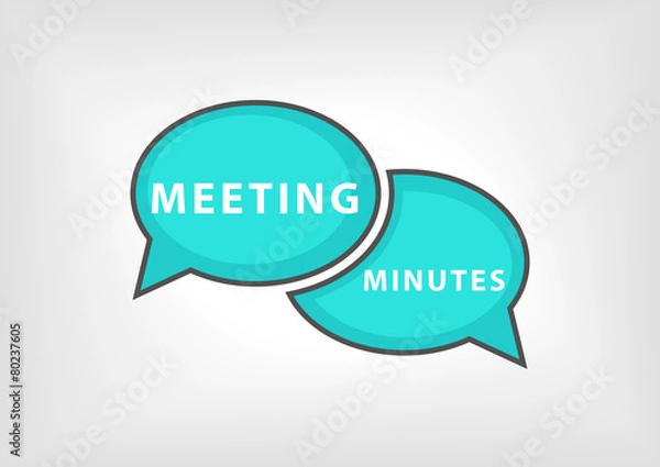 Obraz Meeting minutes office life as vector illustration