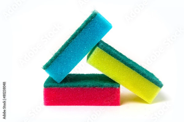 Obraz Sponges on a white background