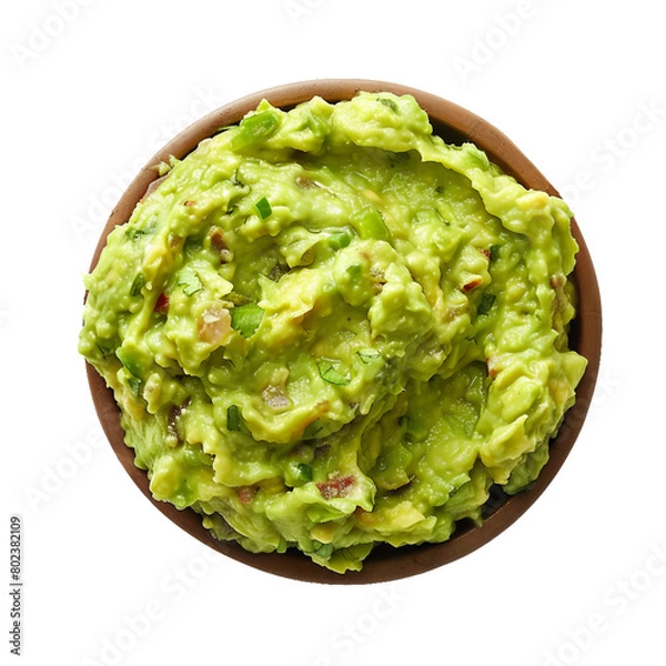 Obraz Guacamole, transparent background, isolated image, generative AI