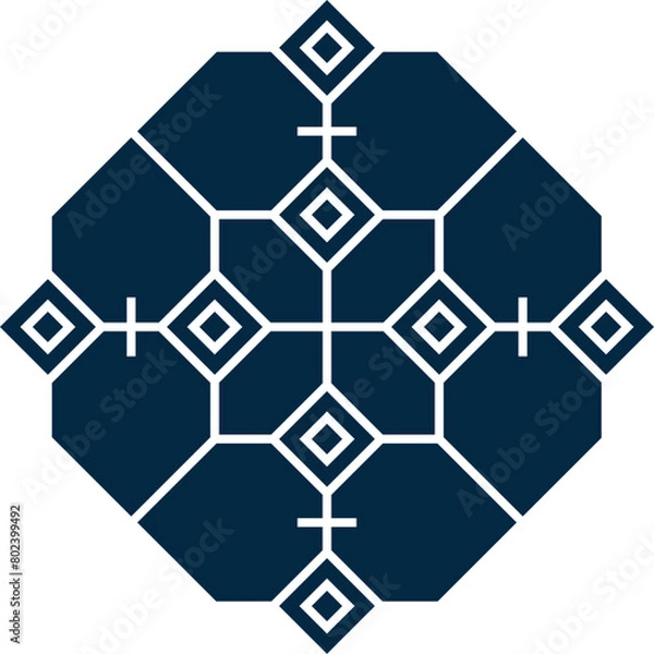 Fototapeta Bauhaus geometric vector pattern design 