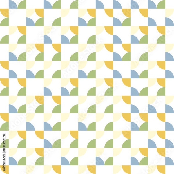 Fototapeta Bauhaus geometric vector pattern design 