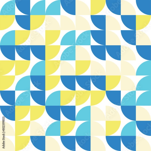 Fototapeta Bauhaus geometric vector pattern design 